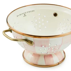 MacKenzie-Childs Rosy Check Small Colander| Spring|Kitchen Utensils & Tools
