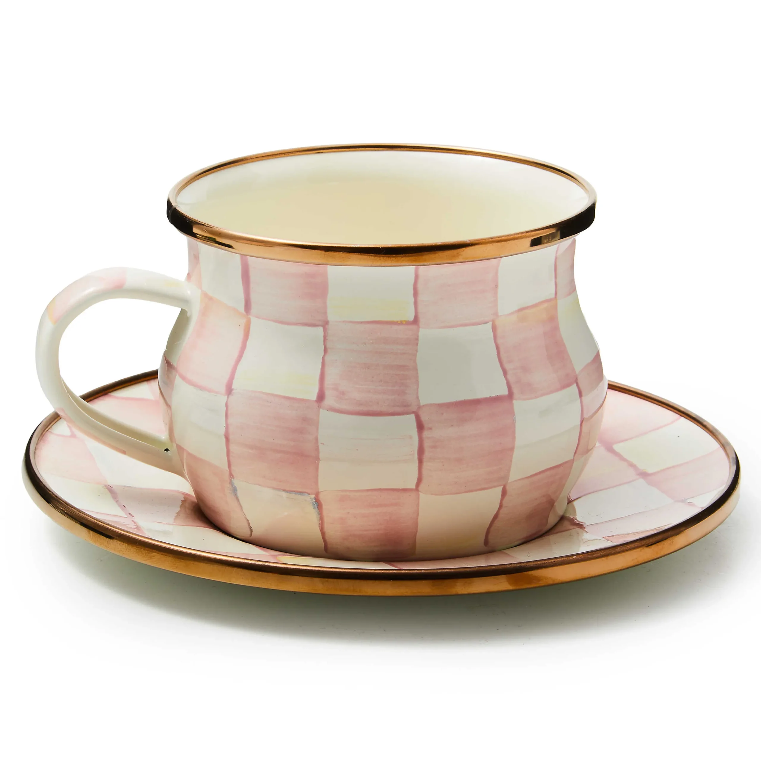 MacKenzie-Childs Rosy Check Teacup| The Coffee Shop|Fall Entertaining