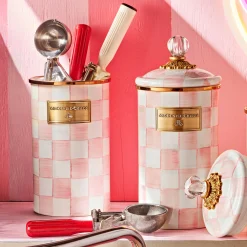 MacKenzie-Childs Rosy Check Utensil Holder| Spring|Kitchen Utensils & Tools