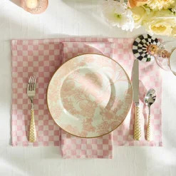 MacKenzie-Childs Rosy English Garden Enamel Dinner Plate| Easter|Spring