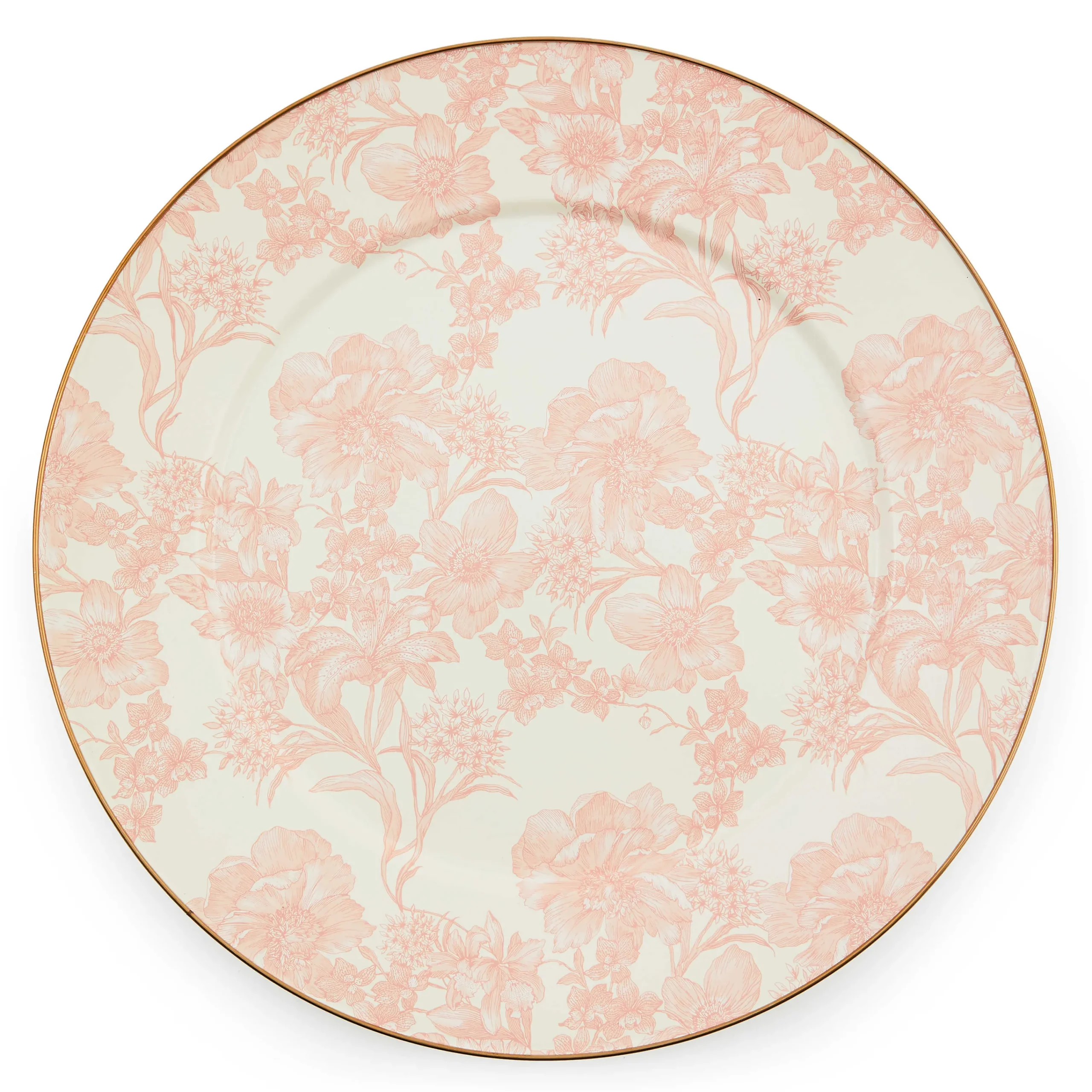 MacKenzie-Childs Rosy English Garden Enamel Serving Platter| Easter|Spring