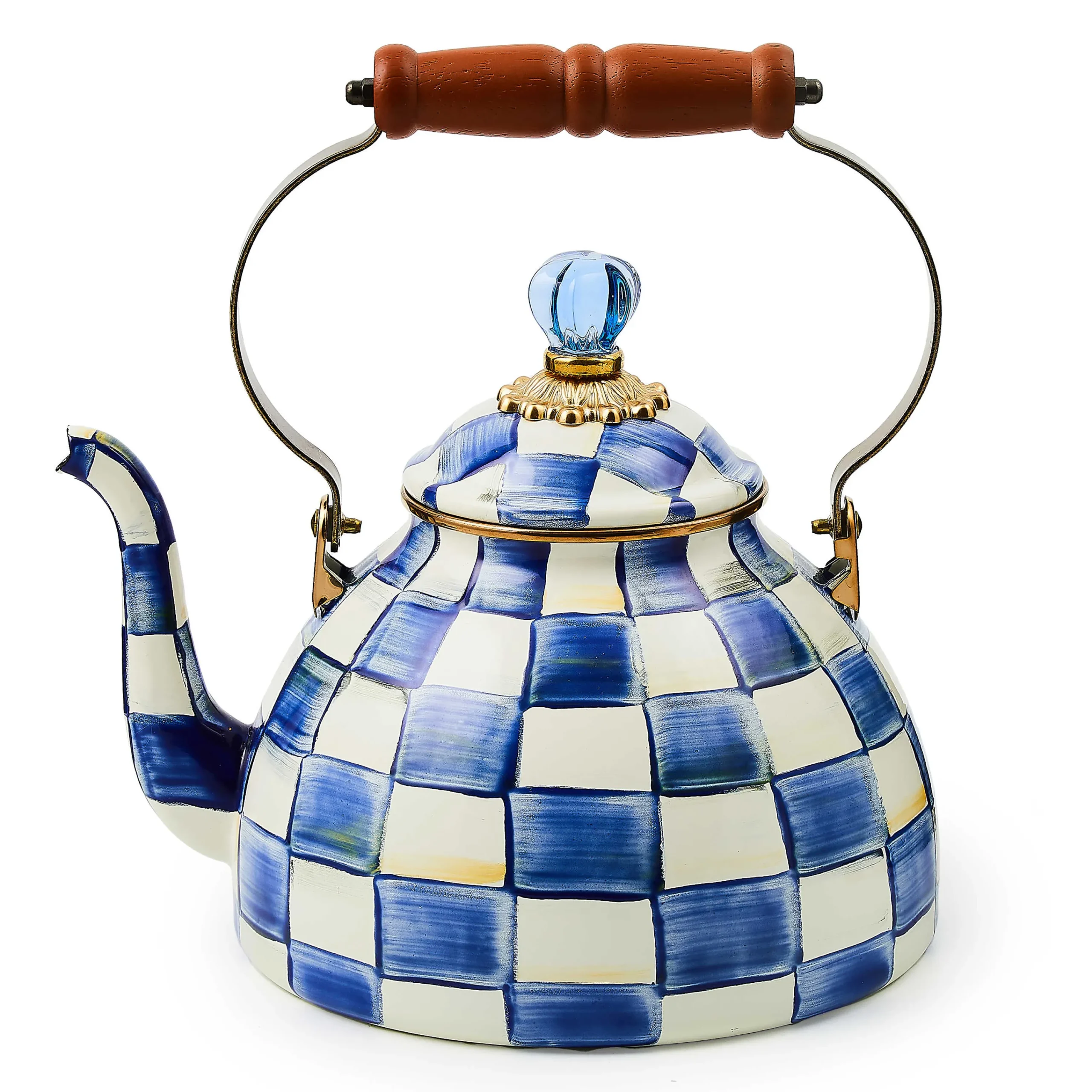 MacKenzie-Childs Royal Check 3 Quart Tea Kettle| Tea Kettles