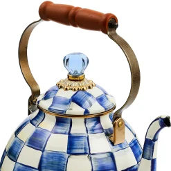 MacKenzie-Childs Royal Check 3 Quart Tea Kettle| Tea Kettles