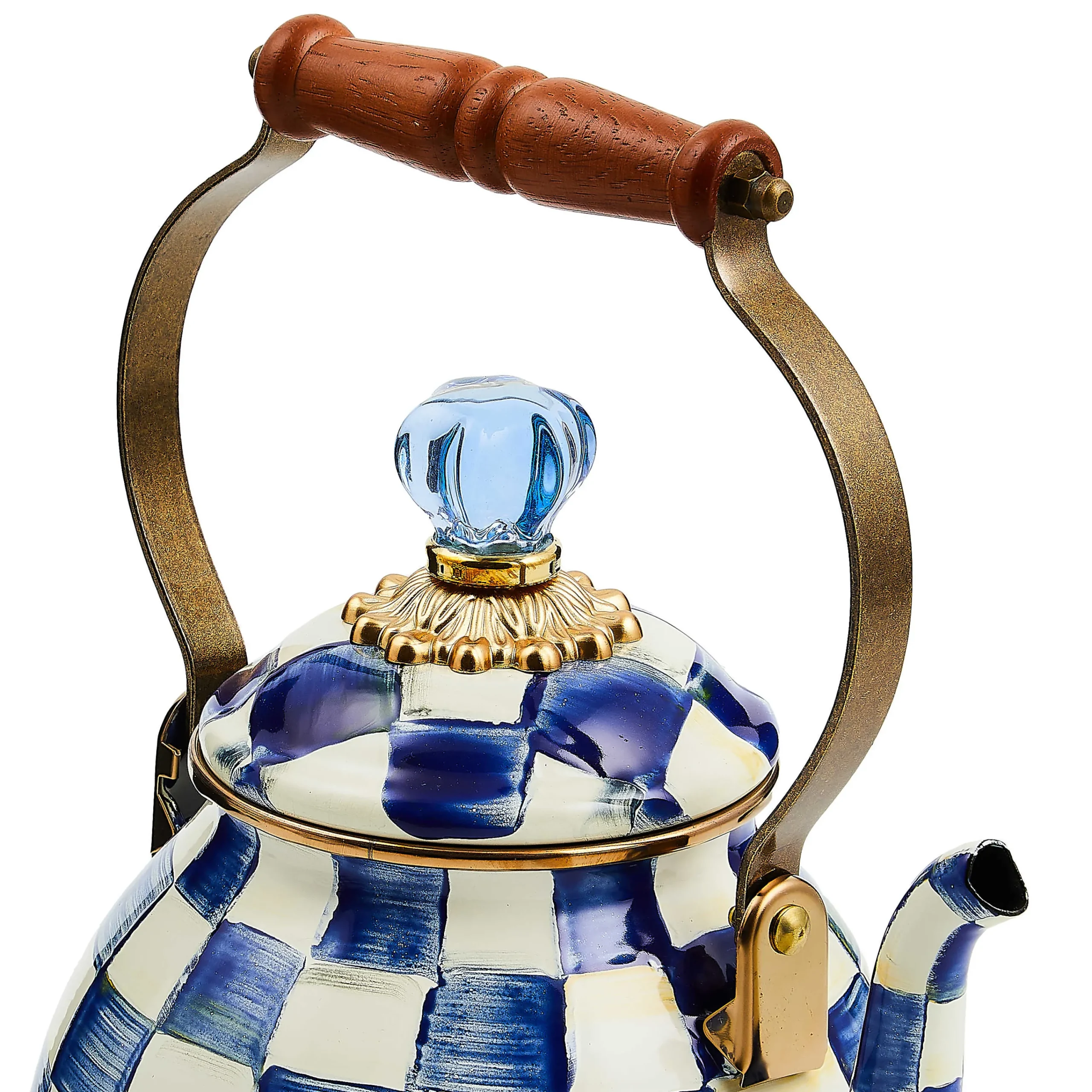 MacKenzie-Childs Royal Check 2 Quart Tea Kettle| The Coffee Shop|Tea Kettles