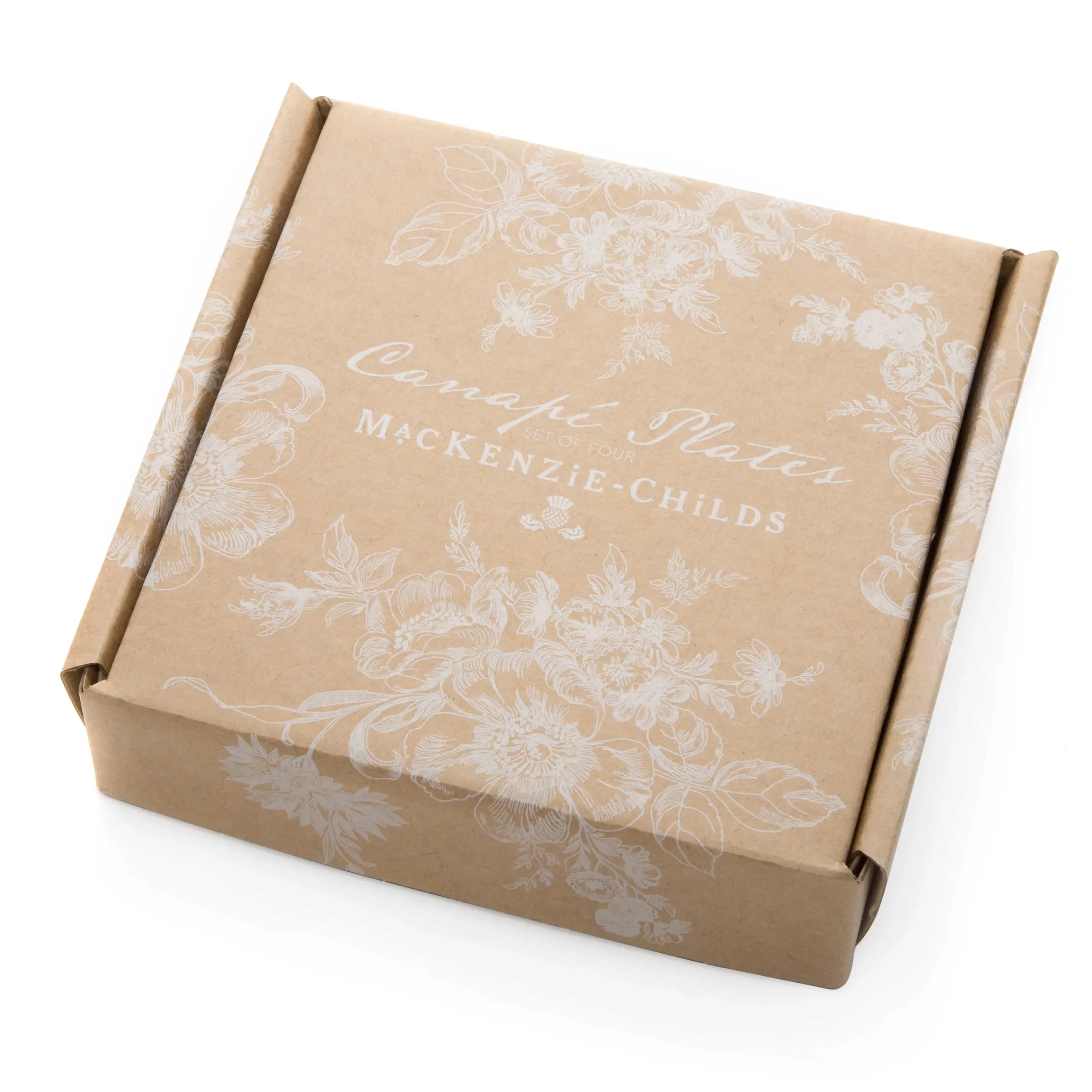MacKenzie-Childs Royal Check Appetizer Plates, Set of 4| Bar Entertaining|Serveware