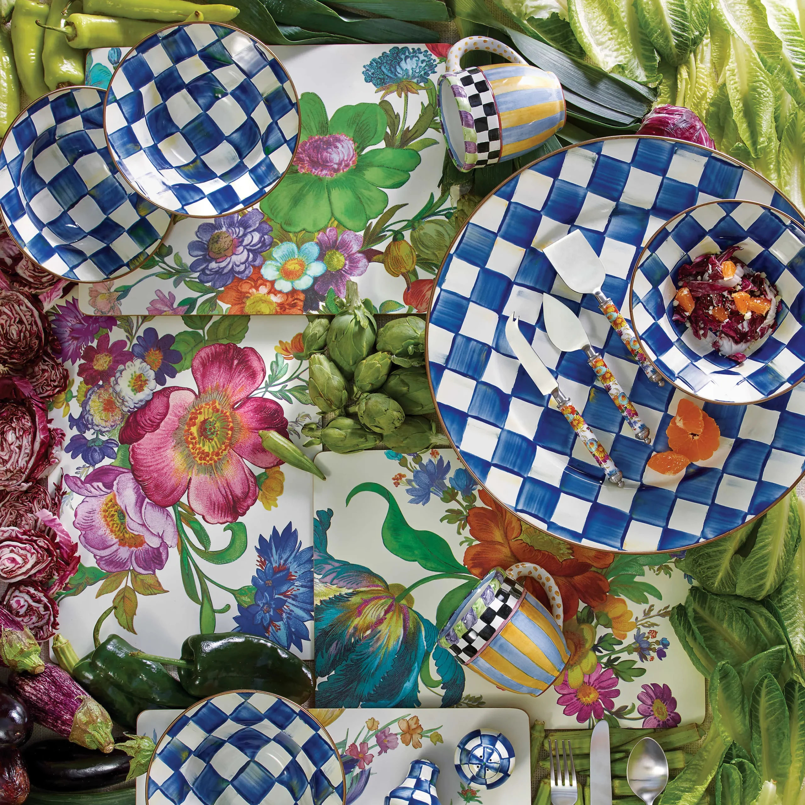 MacKenzie-Childs Royal Check Breakfast Bowl| Dinnerware & Flatware
