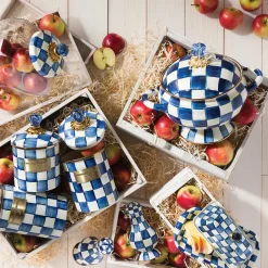 MacKenzie-Childs Royal Check Butter Box| Serveware