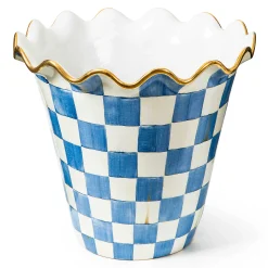 MacKenzie-Childs Royal Check Ceramic Jumbo Garden Pot| Spring|The Fall Shop