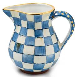 MacKenzie-Childs Royal Check Ceramic Portly Pitcher| Bar Entertaining|Serveware