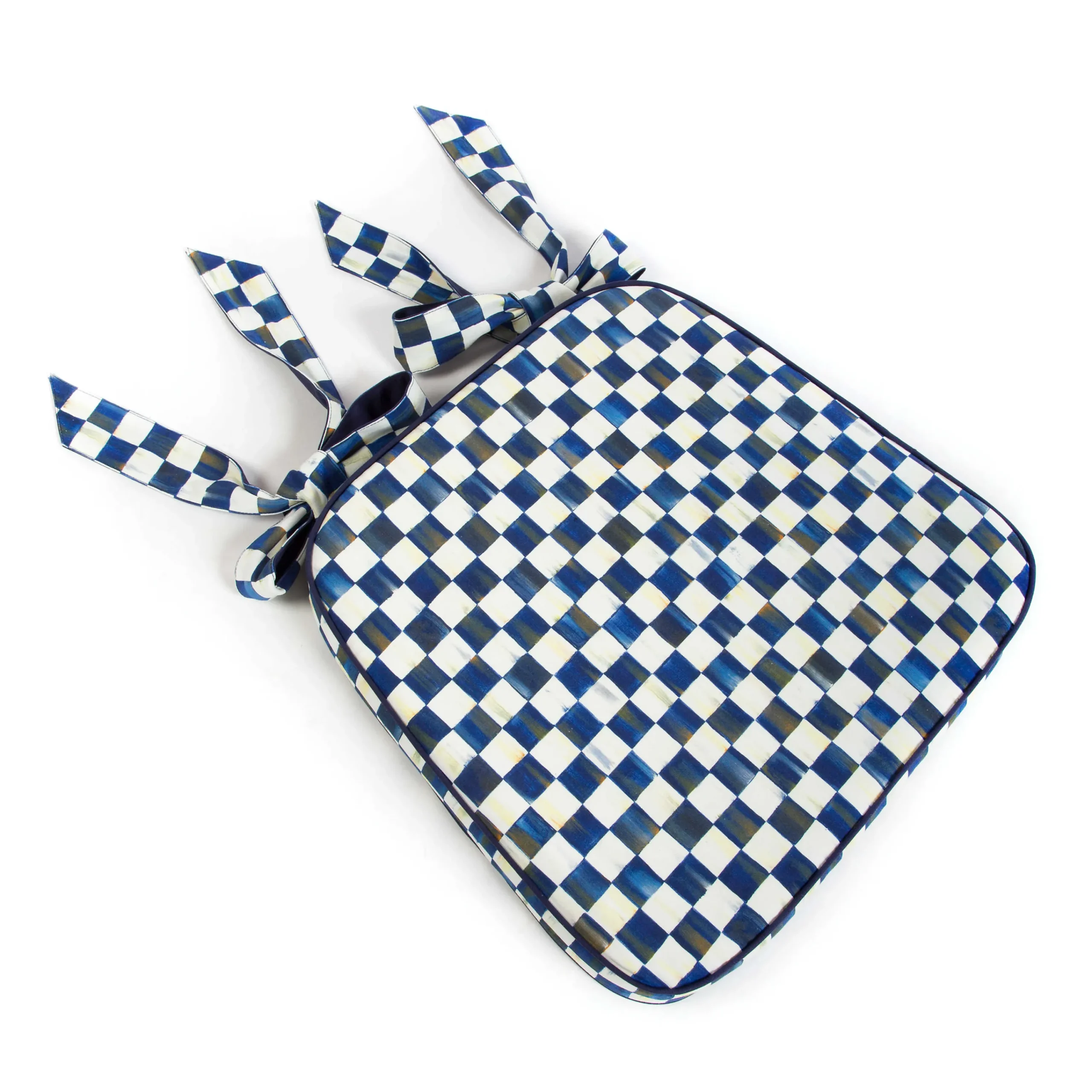 MacKenzie-Childs Royal Check Chair Cushion| Pillows, Throws, & Cushions