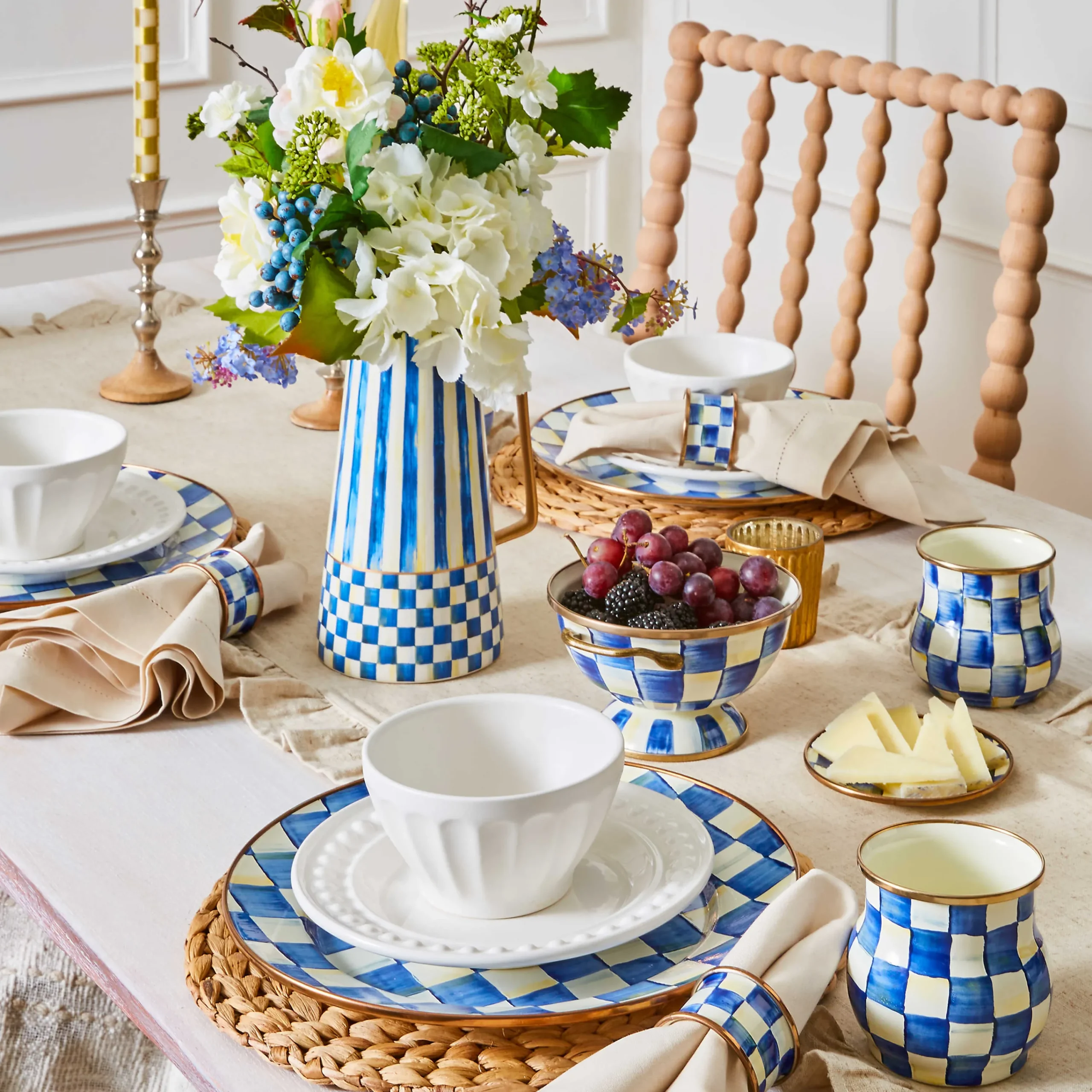 MacKenzie-Childs Royal Check Charger/Plate| Dinnerware & Flatware