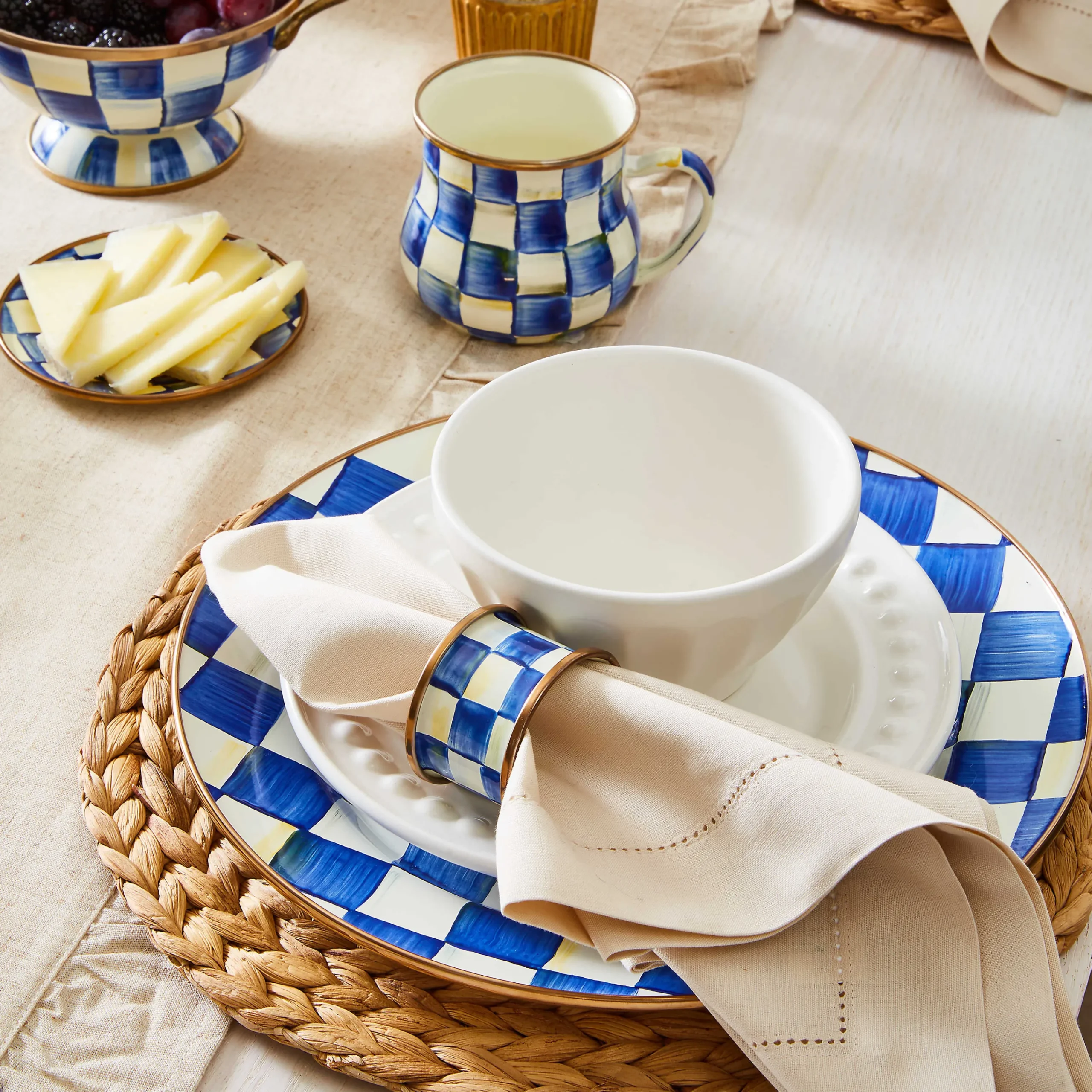 MacKenzie-Childs Royal Check Charger/Plate| Dinnerware & Flatware
