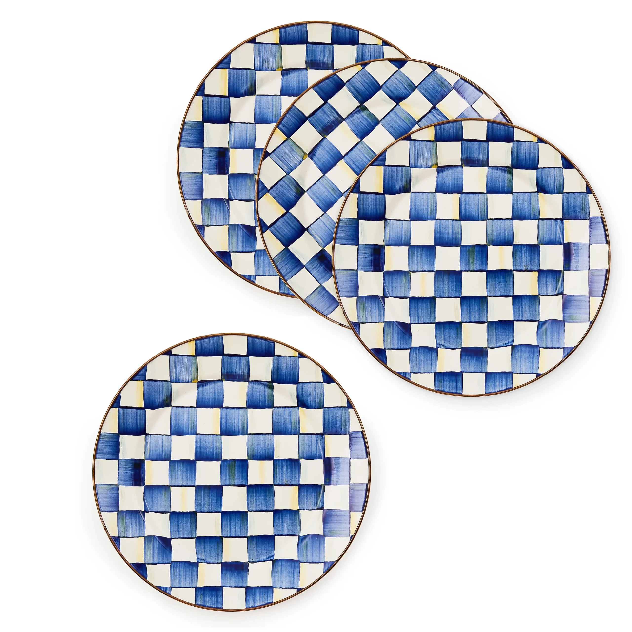 MacKenzie-Childs Royal Check Chargers, Set of 4| Kitchen & Dining Sets|Dinnerware & Flatware