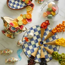 MacKenzie-Childs Royal Check Cheese Course| Serveware