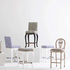 MacKenzie-Childs Royal Check Counter Stool| Dining Room & Kitchen