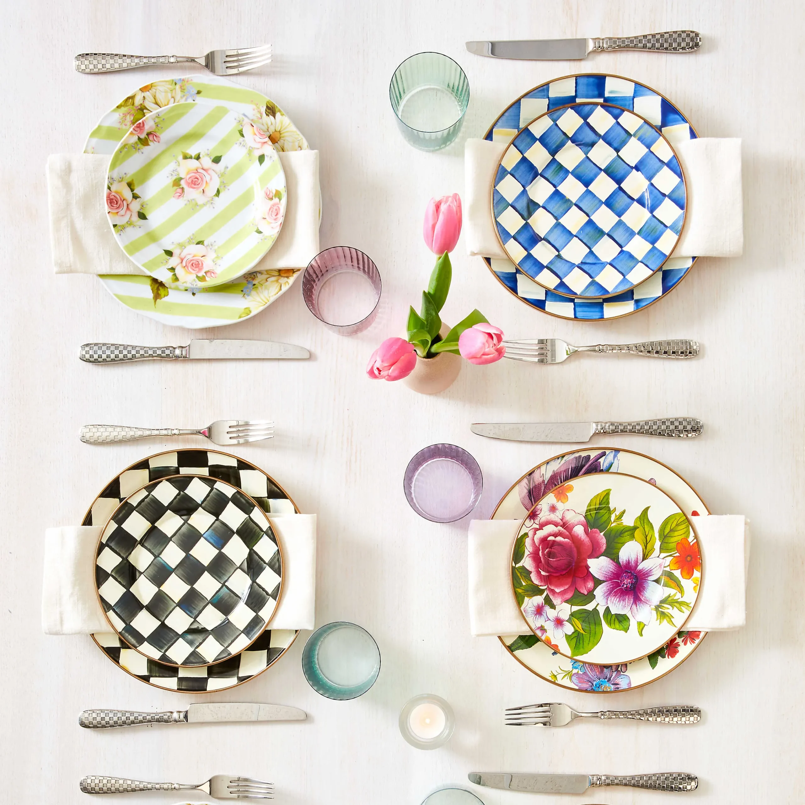 MacKenzie-Childs Royal Check Dinner Plate| Dinnerware & Flatware