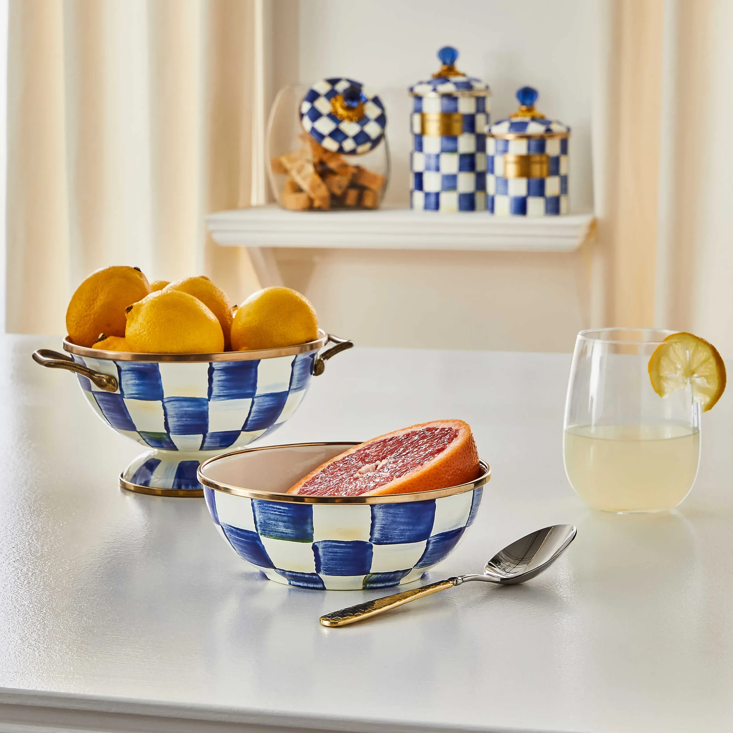 MacKenzie-Childs Royal Check Everyday Bowl| Bar Entertaining|Dinnerware & Flatware