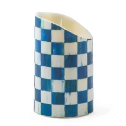 MacKenzie-Childs Royal Check Flicker 5 Pillar Candle| Candles & Fragrances