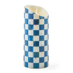MacKenzie-Childs Royal Check Flicker 7 Pillar Candle| Candles & Fragrances