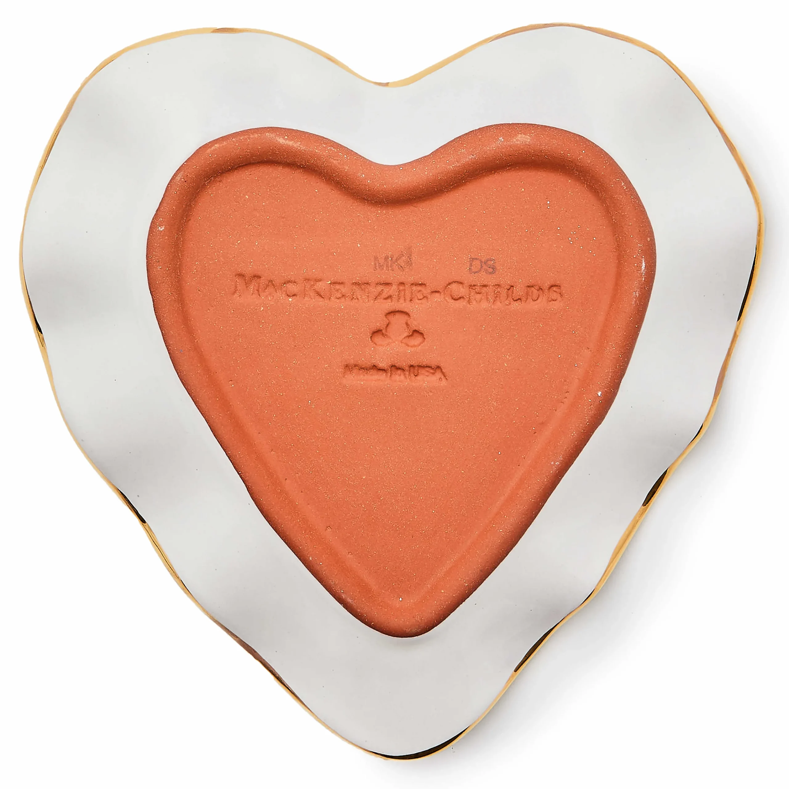 MacKenzie-Childs Royal Check Fluted Heart Plate| Bar Entertaining|Serveware
