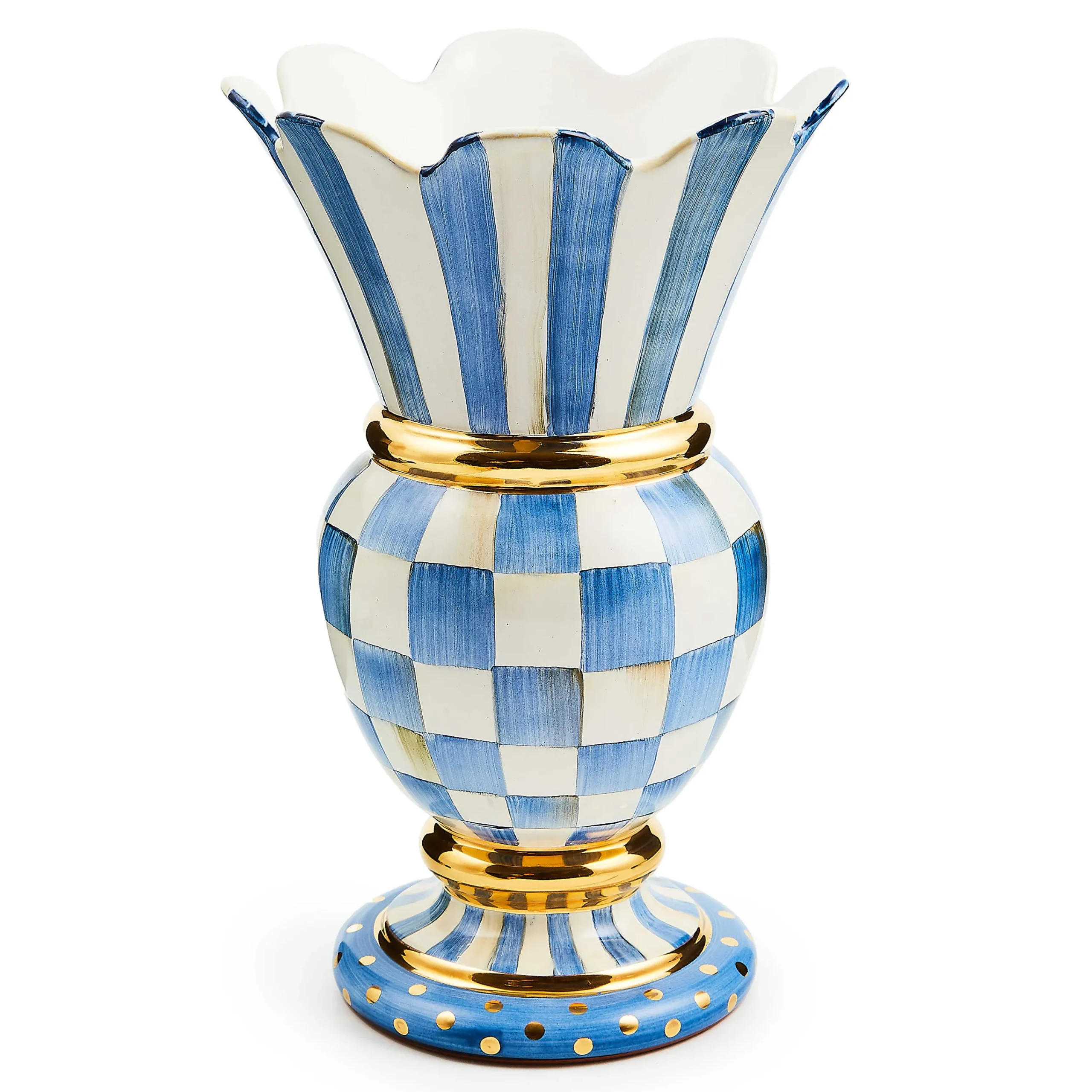 MacKenzie-Childs Royal Check Great Vase| Room Accents