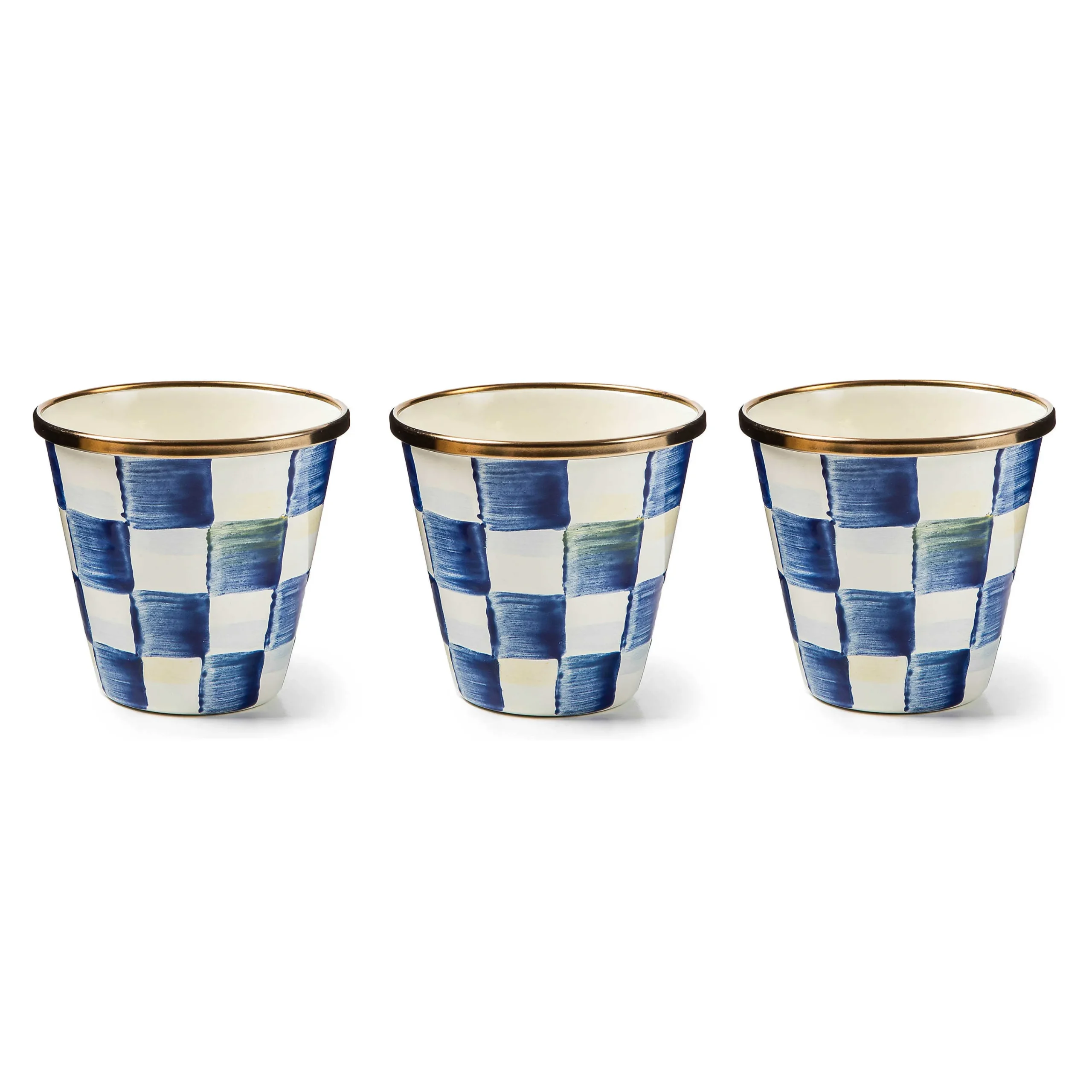 MacKenzie-Childs Royal Check Herb Pots, Set of 3| Spring|The Fall Shop
