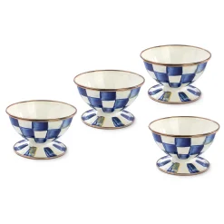 MacKenzie-Childs Royal Check Ice Cream Dishes, Set of 4| Kitchen & Dining Sets|Dinnerware & Flatware