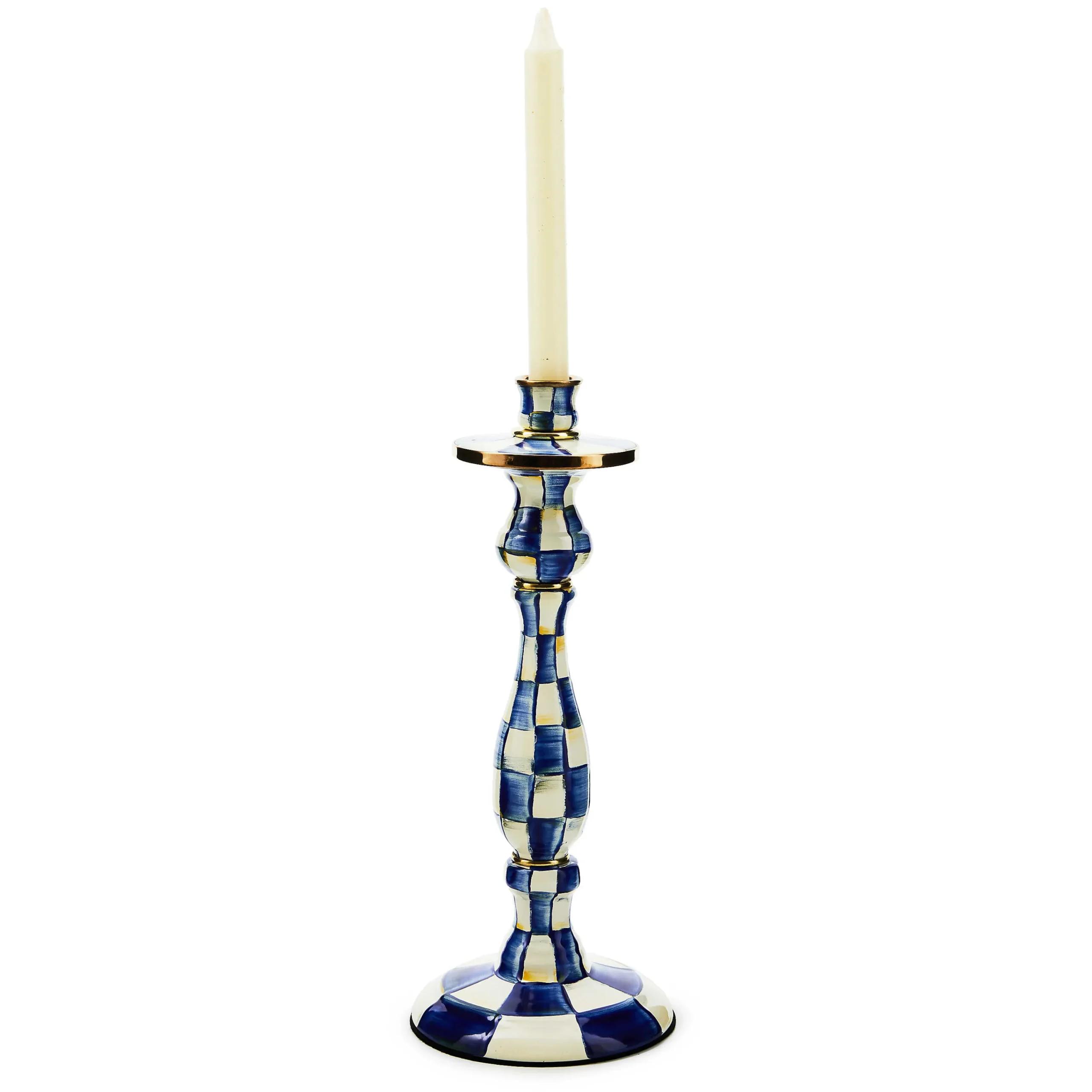 MacKenzie-Childs Royal Check Large Candlestick| Candles & Fragrances