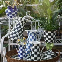 MacKenzie-Childs Royal Check Large Practical Pitcher| Bar Entertaining|Serveware