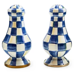 MacKenzie-Childs Royal Check Large Salt  Pepper Shakers| Table Accessories|Serveware