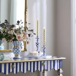 MacKenzie-Childs Royal Check Medium Candlestick| Candles & Fragrances