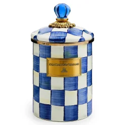 MacKenzie-Childs Royal Check Medium Canister| Room Accents|Kitchen Storage & Organization