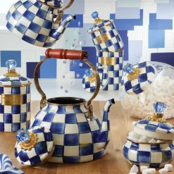MacKenzie-Childs Royal Check Medium Canister| Room Accents|Kitchen Storage & Organization
