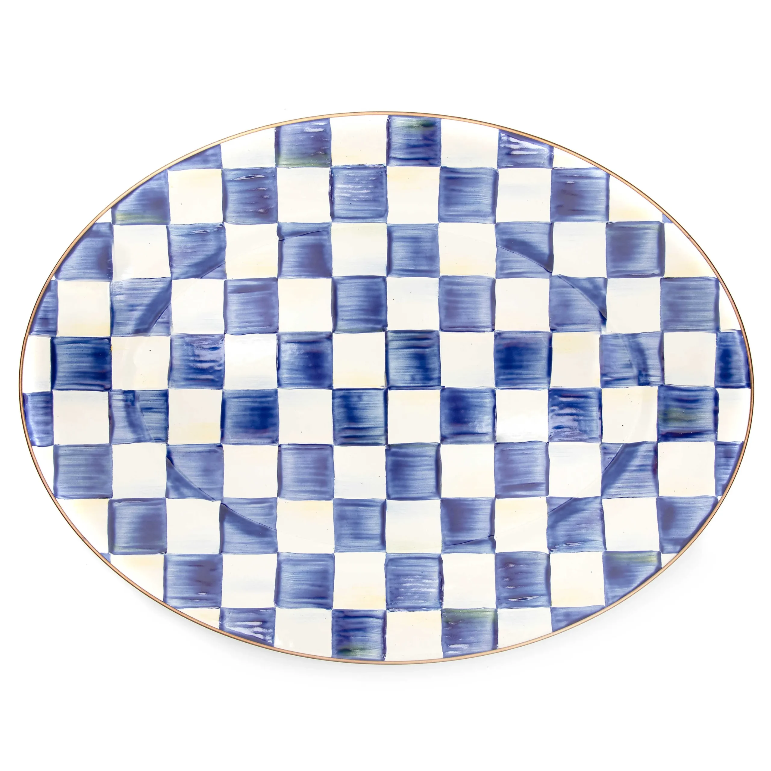 MacKenzie-Childs Royal Check Medium Oval Platter| Bar Entertaining|Serveware