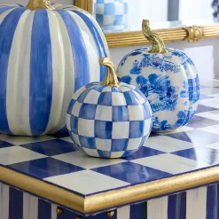 MacKenzie-Childs Royal Check Mini Pumpkin| Pumpkins|The Fall Shop