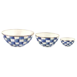 MacKenzie-Childs Royal Check Mixing Bowls, Set of 3| Kitchen & Dining Sets|Serveware