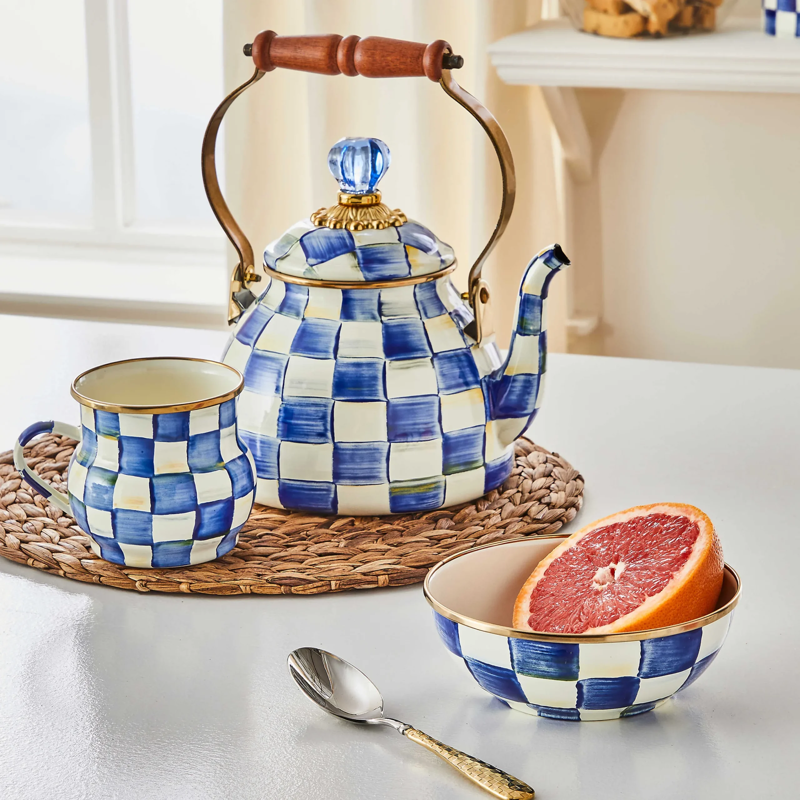 MacKenzie-Childs Royal Check Mug| The Coffee Shop|Drinkware