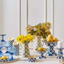 MacKenzie-Childs Royal Check Pinch Bowl| Bar Entertaining|Serveware