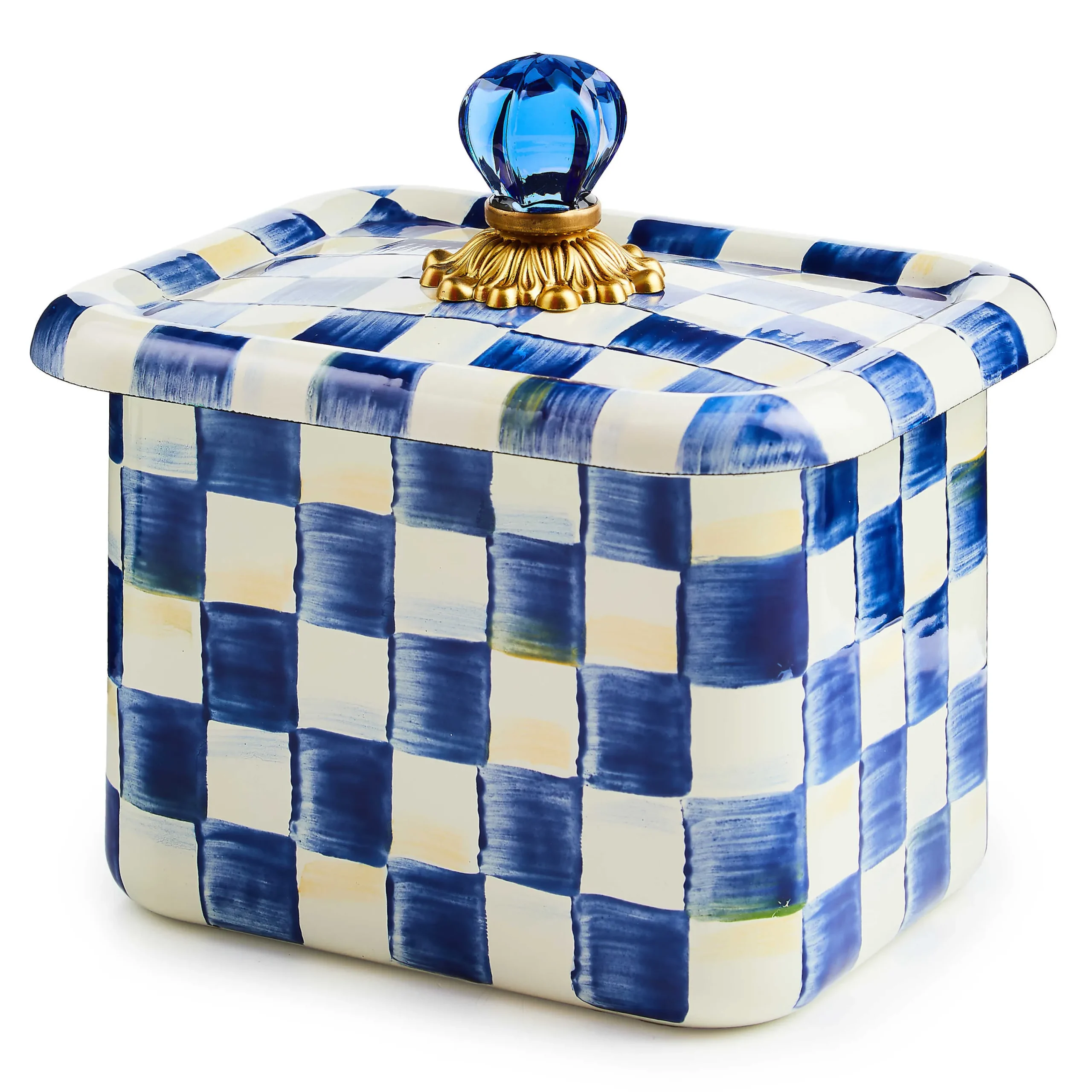 MacKenzie-Childs Royal Check Recipe Box| Kitchen Storage & Organization