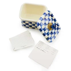 MacKenzie-Childs Royal Check Recipe Box| Kitchen Storage & Organization