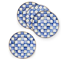 MacKenzie-Childs Royal Check Salad Plates, Set of 4| Kitchen & Dining Sets|Dinnerware & Flatware