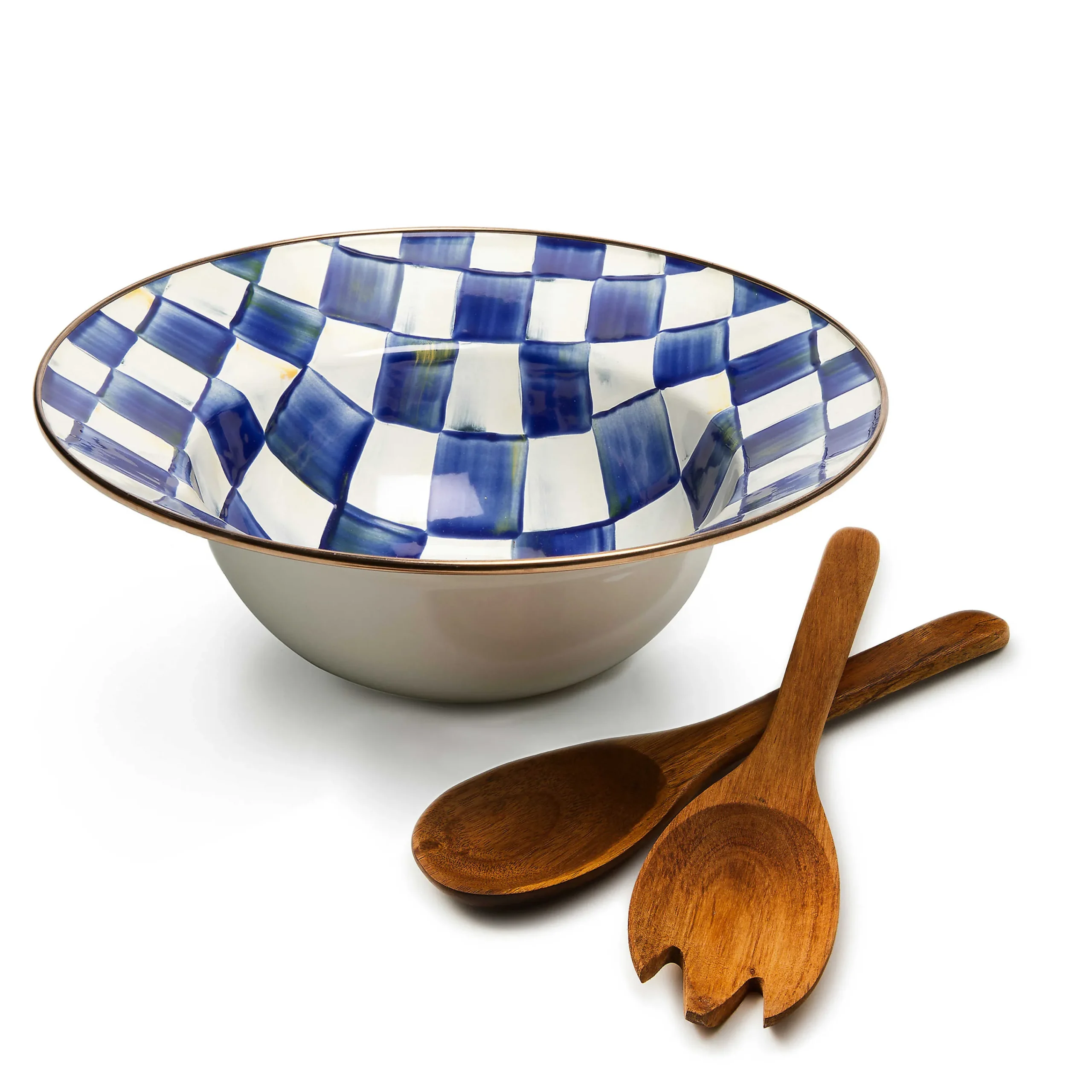 MacKenzie-Childs Royal Check Salad Serving Set| Serveware|Kitchen Utensils & Tools