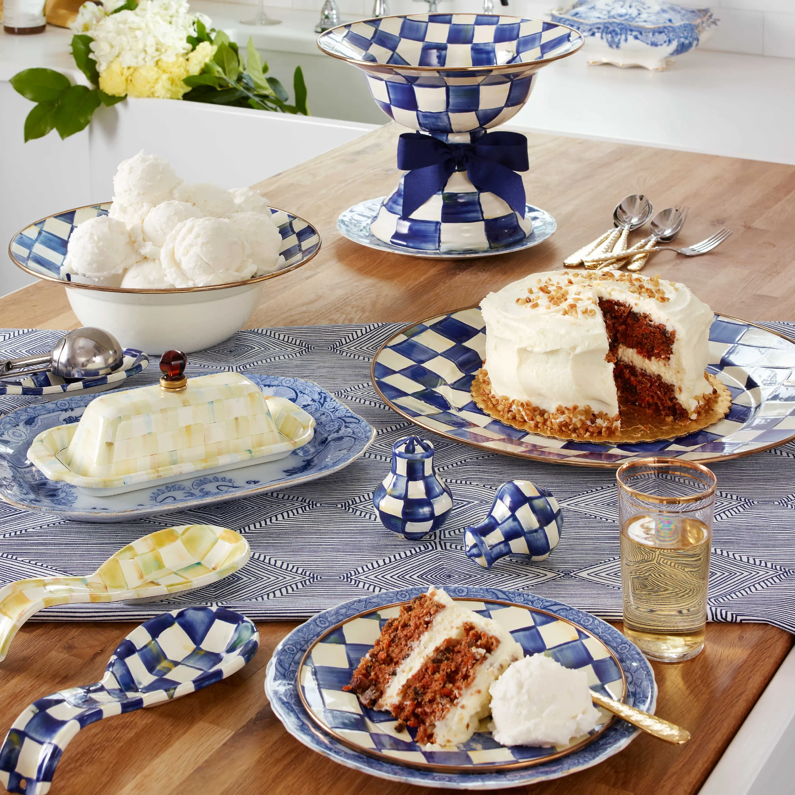 MacKenzie-Childs Royal Check Salt Pepper Shakers| Table Accessories|Serveware