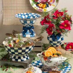 MacKenzie-Childs Royal Check Serving Platter| Bar Entertaining|Serveware