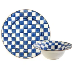 MacKenzie-Childs Royal Check Serving Platter Bowl Set| Kitchen & Dining Sets|Serveware