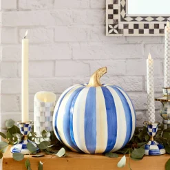 MacKenzie-Childs Royal Check Short Candlestick| Candles & Fragrances