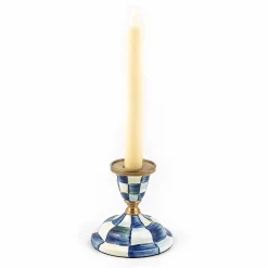 MacKenzie-Childs Royal Check Short Candlestick| Candles & Fragrances