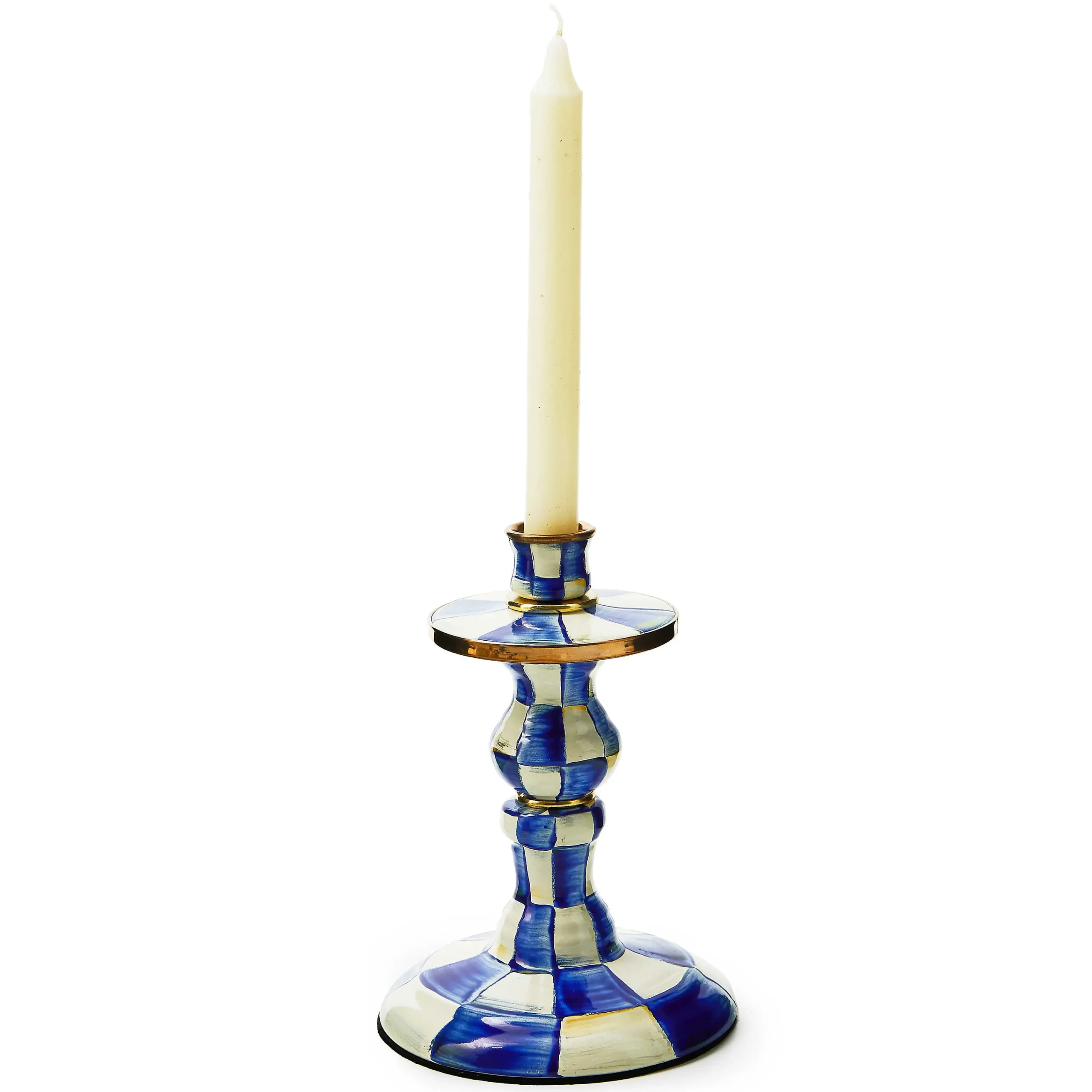 MacKenzie-Childs Royal Check Small Candlestick| Candles & Fragrances