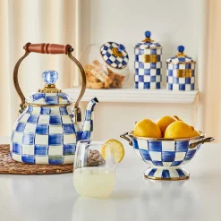 MacKenzie-Childs Royal Check Small Canister| Room Accents|Kitchen Storage & Organization