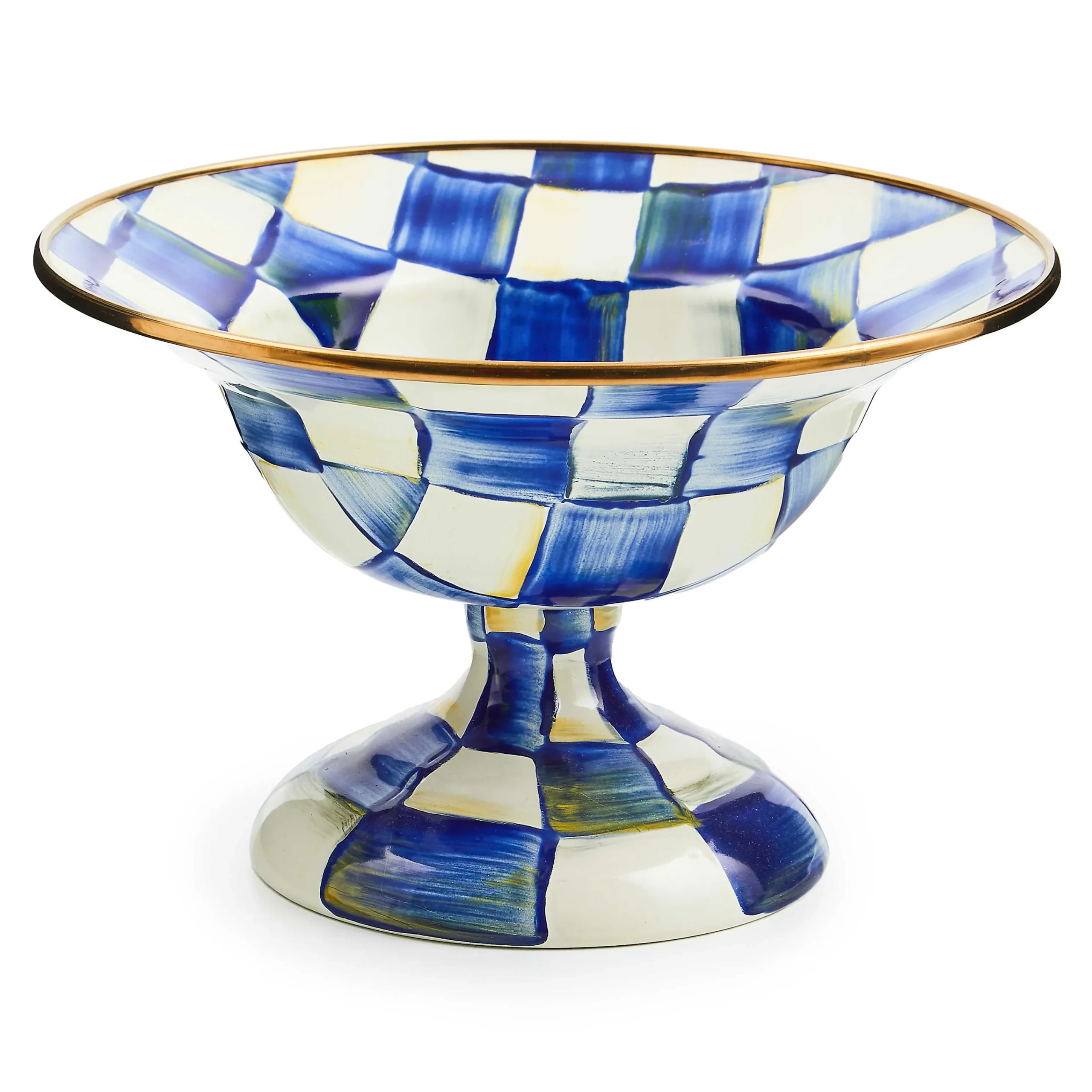 MacKenzie-Childs Royal Check Small Compote| Serveware
